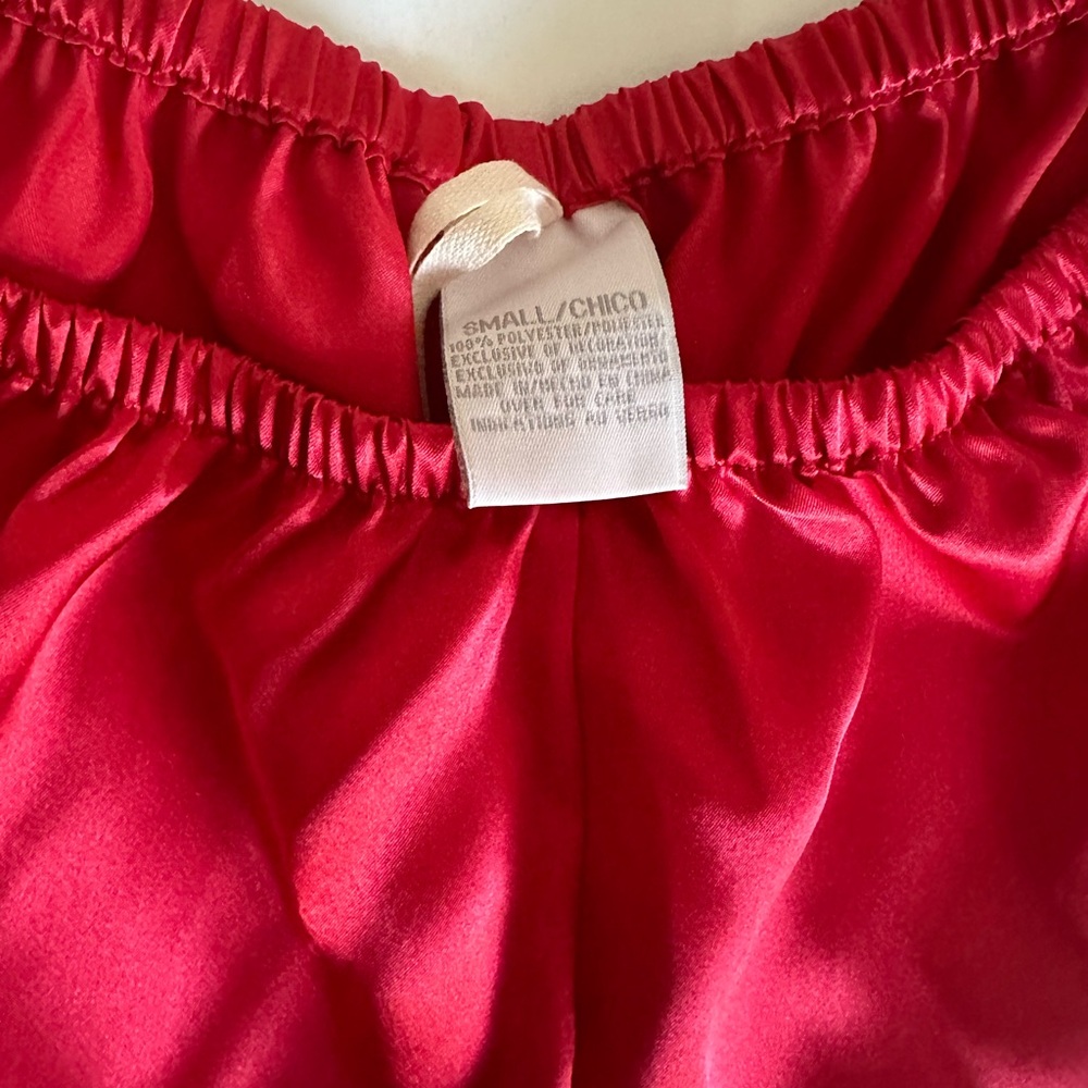 NWOT Kathy Ireland Red Satin Women's Sleepwear Set - small - Picture 4 of 5